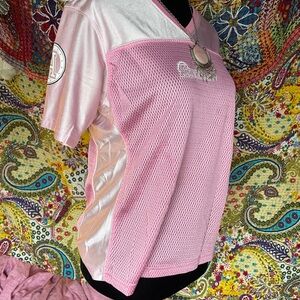 Pink Mesh Sport Top